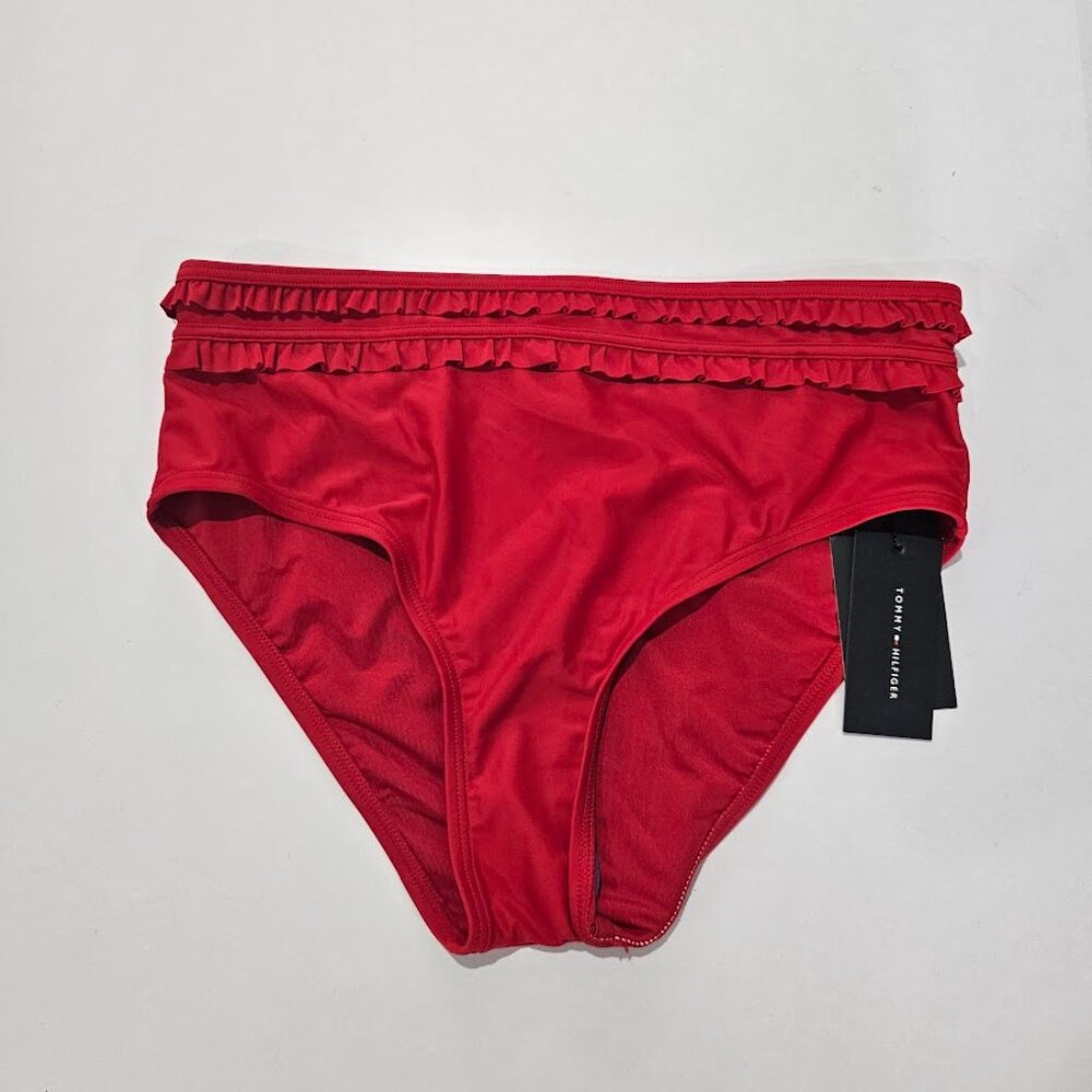 Tommy Hilfiger Ruffled High-Waist Bikini Bottoms - Picture 5 of 9